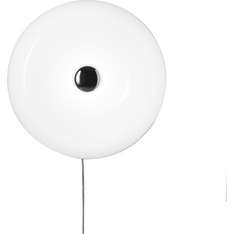 Applique murale LED en verre blanc type donut Ø30 cm, 12W, CCT avec câble (1/5)