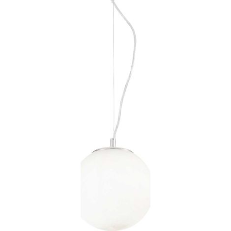 Ideal Lux Mapa Bianco - Suspension à 1 ampoule, petit globe, blanc, E27