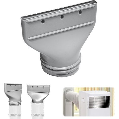 Adaptateur Tuyau Climatiseur Mobile – Raccord Plat pour Tuyau d’Échappement, Compatible avec Tuyaux de 10/13/15cm, pour Fenêtre et Porte, Kit de Ventilation de Climatisation et d'Échappement (13/15cm) (1/4)