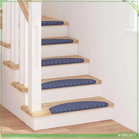 Tapis d'escalier auto-adhésifs - FAFEISY - 42011447 - Bleu - 65 x 21 x 4 cm - Antidérapant (1/5)