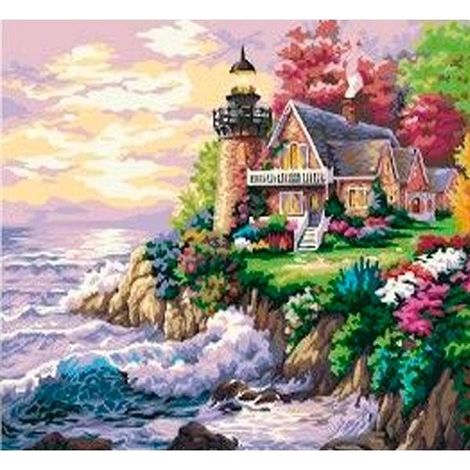 Mosaico de diamantes 5D - Faro 40x30cm