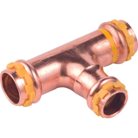 Raccord gaz T réduit à sertir - VSH SudoPress - AIPS - FFF diamètre 35 x 28 x 35 (1/2)