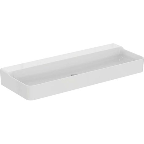 Lavabo CONCA 1200x450x165mm bianco senza foro rubinetto, senza troppopieno IDEAL STANDARD (1/5)