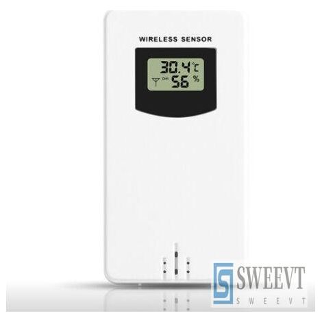 Accessoires de Station Météo - Capteur sans Fil, Sonde Moniteur de Température, Capteur de Remplacement Extérieur Blanc Neutre 53.4 x 9.6 cm, 1 Pièce (1/3)