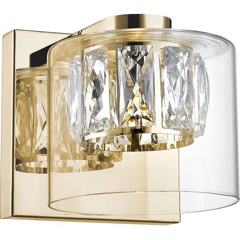 Zumaline GEM Wandlampe, französisches Gold, 450lm, 3000K