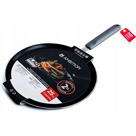 PADELLA PER PANCAKE AMBITION IN GRAFITE 25CM A INDUZIONE CON RIVESTIMENTO BASE ILAG