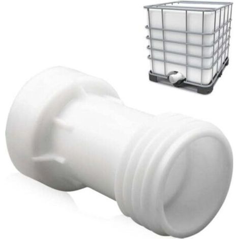 Accessoire de réservoir IBC, adaptateur IBC s60 x 6 rallonge d'espacement 60 mm vanne de réservoir 1000 l filetage droit grossier en plastique s60 x 6 accessoire de conteneur IBC connexion de ré (1/4)