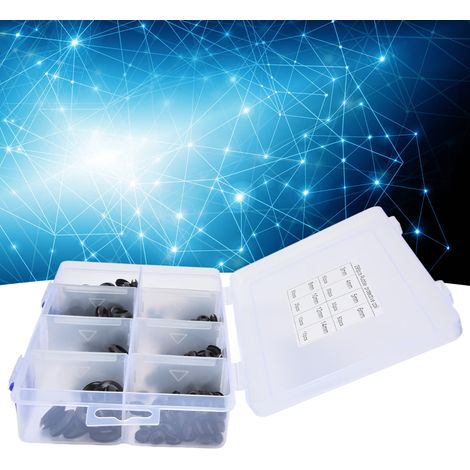 Set mit 295 doppelseitigen, wasserdichten und isolierten I-Träger-Spulenschutzkappen aus schwarzem Gummi, verpackt in einer Schachtel. (1/5)