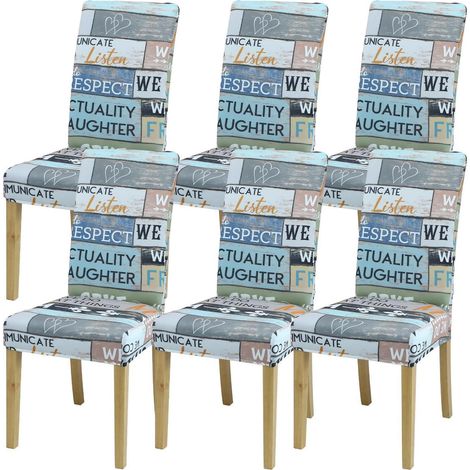 Stuhlbezüge 4/6 Stück, Stretch, waschbar, für Esszimmer, Küche, Büro (1/5)