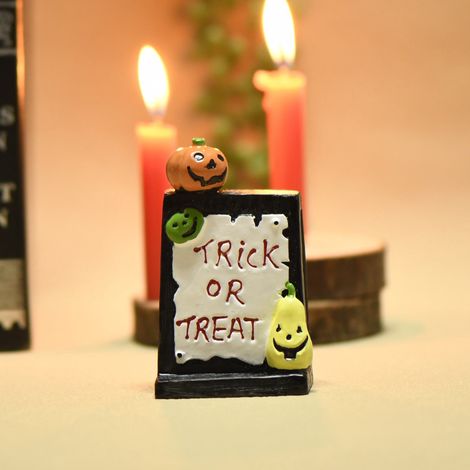 Citrouille Décoration De Table - Résine - Pour Décor Halloween - Lot De 1 Pièce (1/4)