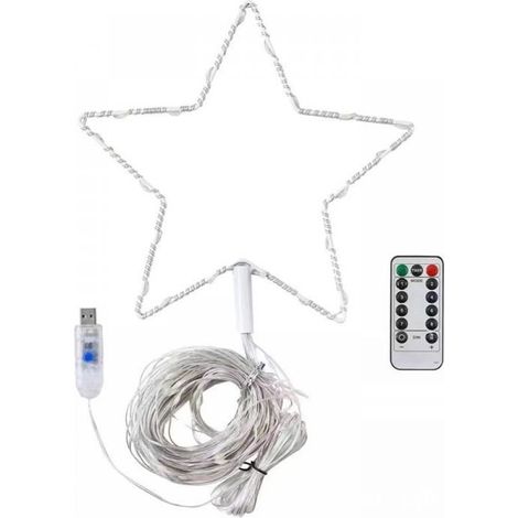 Guirlande lumineuse de Noël en cuir étanche pour l'extérieur, idéale pour décorer jardin, sapin de Noël, étoiles et cascade. (1/5)