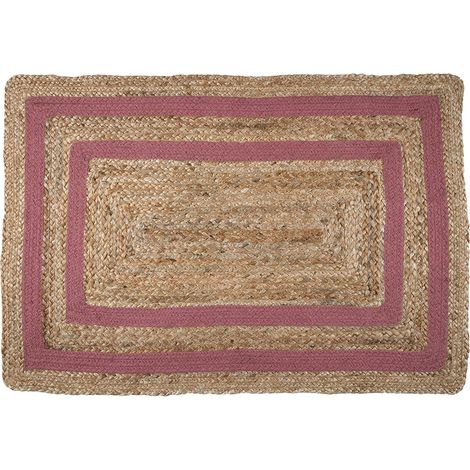 Tapis en jute modèle berry 60 x 90 cm grenache (1/3)