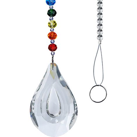 Boule pendentif, boule prismatique chakra, décoration feng shui, créateur d'arc-en-ciel, suspension pour lustre de fenêtre