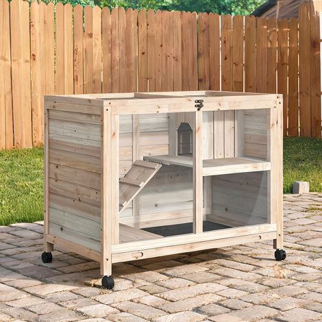 Clapier bois naturel en bois Massif 232,4 x 135,4 x 185,4 cm (1/5)