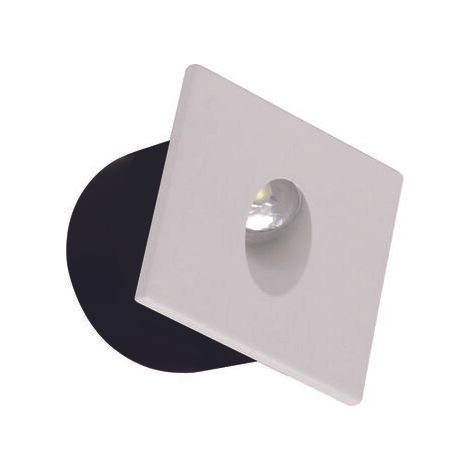 Spot LED mural carré blanc 3W 4000K (1/2)