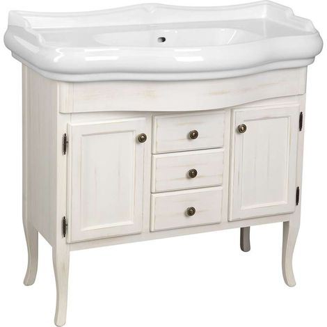 Sapho Retro - Mueble de lavabo 89x80x48 cm, blanco antiguo 1621 (1/5)