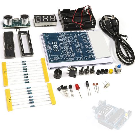 Beyamis Kit radar recul – mesure distance, microcontrôleur 51, alarme, soudure DIY (1/5)
