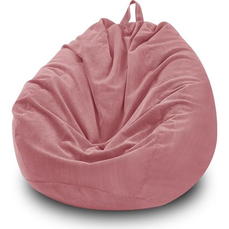 Housse de pouf poire en velours côtelé doux pour rangement de jouets - Housse de canapé pour enfants, adultes, animaux domestiques, chiens, chats, rose, 110.0085.001.00