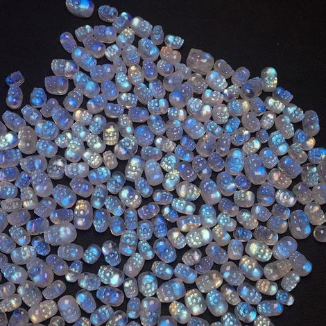 for la Naturel Bleu Pierre de Lune Sculpture Aile et Sirène Bijoux Cristal Cadeau Jaune Bleu Lumière Pierres Précieuses Bijoux Décoration Collections de la Maison
