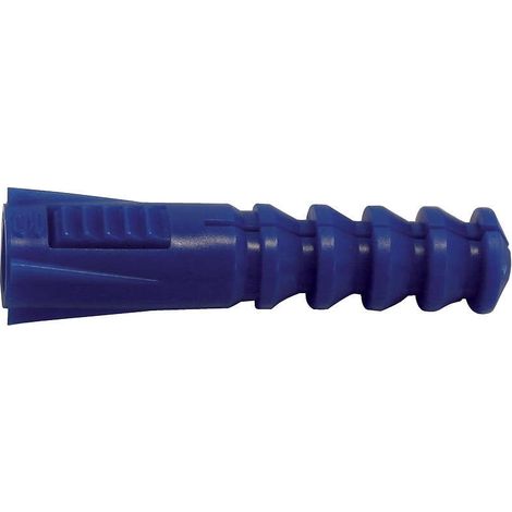 Chevilles universelles polyéthylène coloris bleu diamètre 10mm L 48 mm - boîte de 50
