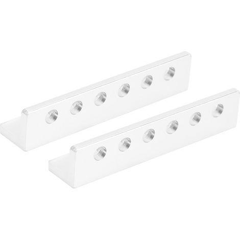 2 pièces Poutre plate en aluminium 6 trous type L Accessoires pour robot 12 x 12 x 56 mm 3103-0006-0056 (1/5)