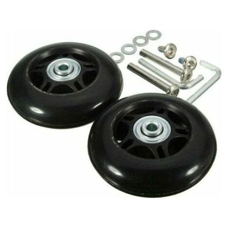 Lot de 2 Roues de Rechange pour Valise avec essieux Noir 40mm18mm roue universelle pour valise,DEBUNS (1/4)