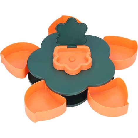 Plateau de Service Snack Grande Capacité en Forme de Fleur pour Noix et Bonbons - Rangement Pratique Monocouche (1/5)