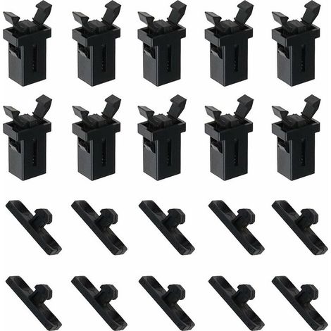 royaluxe -10 paires Serrure de Loquet de Poubelle à Couvercle Tactile en Plastique Rechange Compatible avec Brabantia 3 à 50 Litres (1/5)