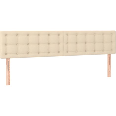 Maison Exclusive - Cabeceros tela crema 160x5x78/88 cm