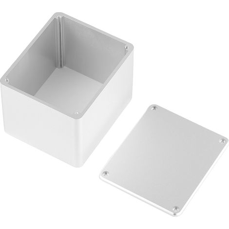 Verstärkergehäuse, Aluminiumkonstruktion, anpassbares Design, Silber (1/2)