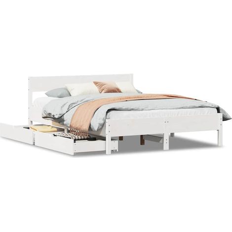 Maison Exclusive - Letto senza Materasso Bianco 120x190 cm Legno Massello di Pino