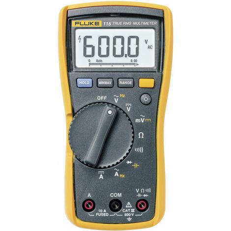 Fluke – Multimètre numérique 2583583 CAT III 600 V – Affichage 6000 points – Mesure AC/DC jusqu'à 10 A – Compact pour tests électriques