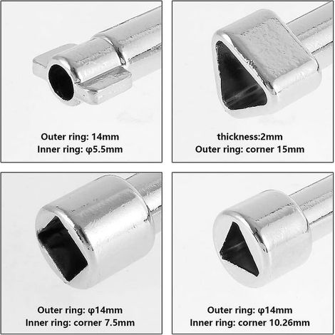 Llave multiusos con diseño de triángulo cruzado para abrir armarios eléctricos, botiquines y bombonas de agua y gas. (1/3)