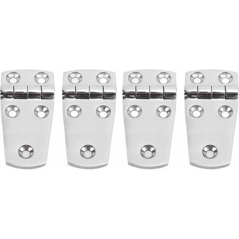 Ej.Life Charnières marine anti-rouille pour trappe de bateau - Lot de 4 - Acier inox 316 - 76 x 38 mm - Yacht, voilier - Résistance maximale (1/5)