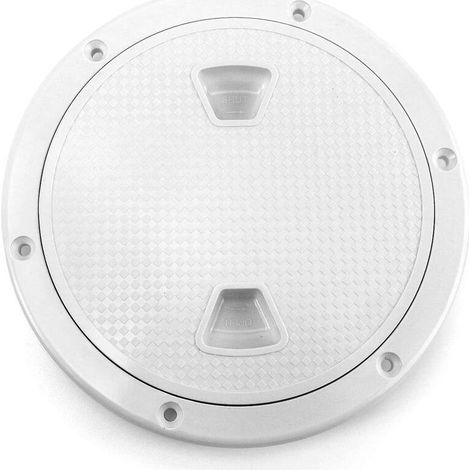 royaluxe - Trappe d'inspection marine antidérapante avec plaque ronde amovible blanche étanche de 5,24 pouces (1/2)