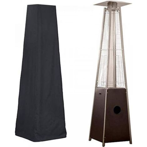 Housse pour Chauffage de Terrasse - Housse pour Parasol Chauffant de Style Pyramidal, Noir(221x53x61cm) (1/4)