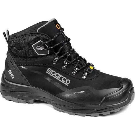 Sparco BTB001 Goodwood Dell Scarpe Antinfortunistiche Stivaletto S7S Puntale Fibra di Vetro Membrana DRS Impermeabile Suola Antiscivolo HRO colore Nero