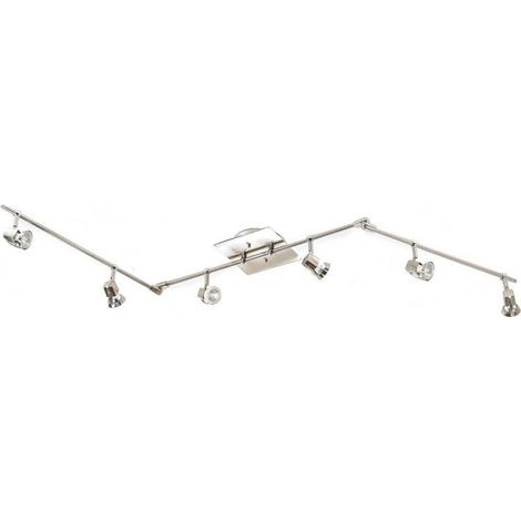 Plafonnier 6 spots ARCO cuir CRISTALRECORD 014-2000-6-056