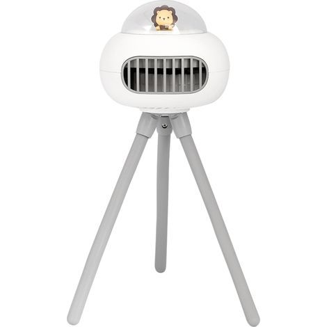 Ventilateur sans pales à 4 vitesses, sans fil, mini climatiseur flexible à haut débit, batterie 3600 mAh, ventilateur pieuvre pour poussette, ventilateur à pince pour vélo enfant (1/5)
