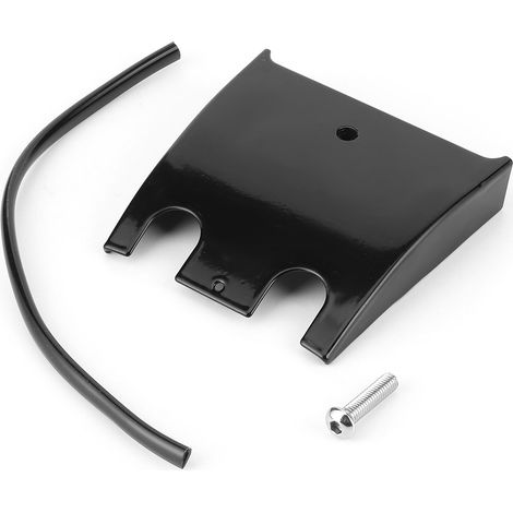 Tbest Chrome Steel Armaturenbrett-Verlängerungspanel-Abdeckungskabel, für FLTR FLTCU FLHT Motorräder, Schwarz Silber Metall (SCHWARZ).