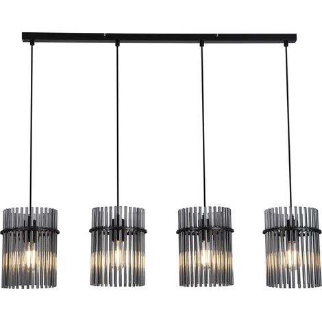 Suspension Swizzle 4 lumières noir - 55620-4SM (1/3)