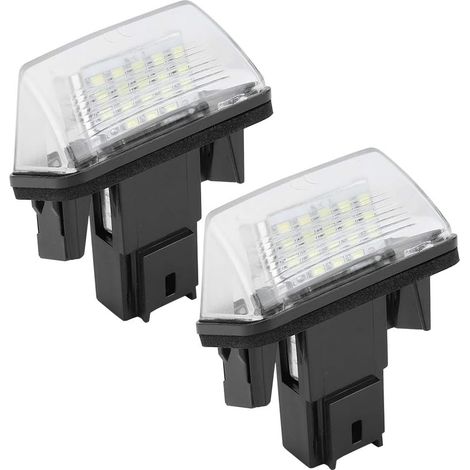 Paire d'éclairage de plaque d'immatriculation, éclairage de Plaque D'immatriculation, 2 Pièces 18 LED Gauche et Droite Lampe de Plaque D'immatriculation de Voiture pour Citroën C3 2002-2009 (1/5)