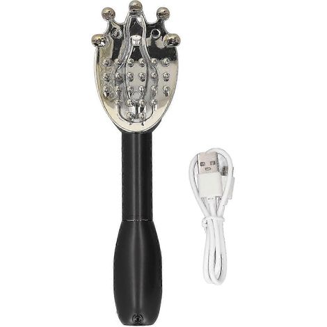 Gratte-dos électrique, 45 cm, extensible, soulagement efficace des démangeaisons, masseur pour le dos et le corps à domicile et en voyage, noir (1/4)