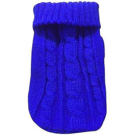 Ropa de invierno para perros, ropa de punto para mascotas para perros pequeños y medianos, suéter para cachorros de chihuahua, suéter para perros Yorkshire Pure, ropa para perros azul rey (1/4)