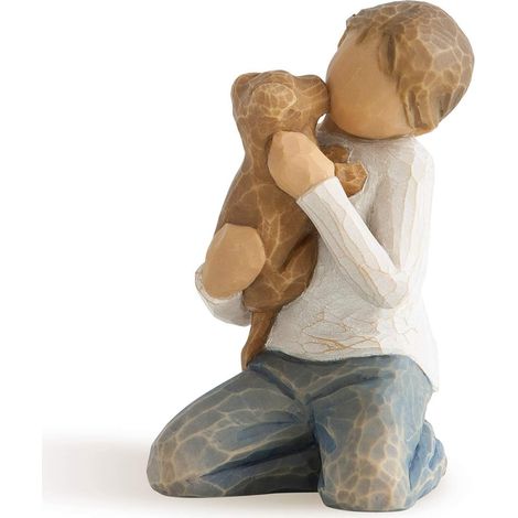 Figurine Décorative Fille - 1 Pièce - Résine Peinte Main - Sculpture Artistique Douceur - Cadeau Naissance ou Anniversaire - 7,5 cm (1/5)