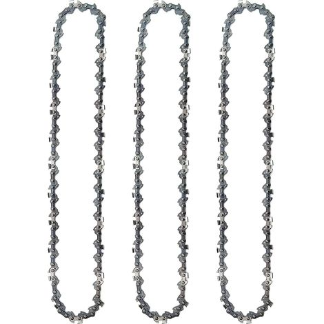 3 chaînes de tronçonneuse Scie forestière de 20 pouces Scie à chaîne à essence Scie à chaîne 325 à angle droit 76 sections 38 couteaux (1/3)