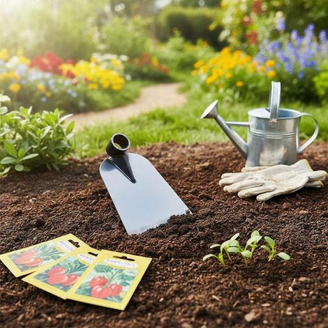 Houe en acier au manganèse résistante à l'usure pour agriculteurs jardiniers et maraîchers - Petite houe de désherbage (1/4)