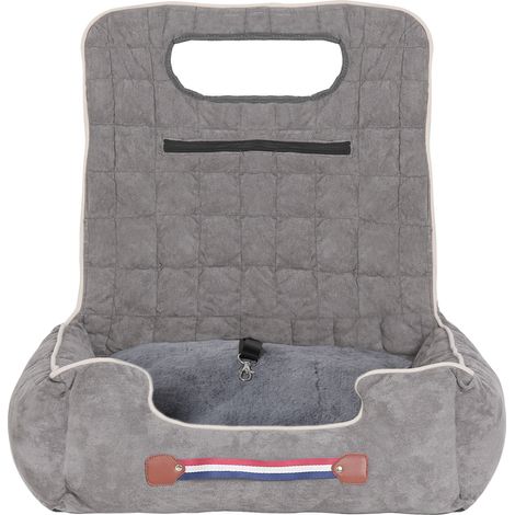 BingoPaw Asiento de Coche para Perro Cojín para Perrera Cama para Transporte de Coche para Mascotas y Gatos para Viajes