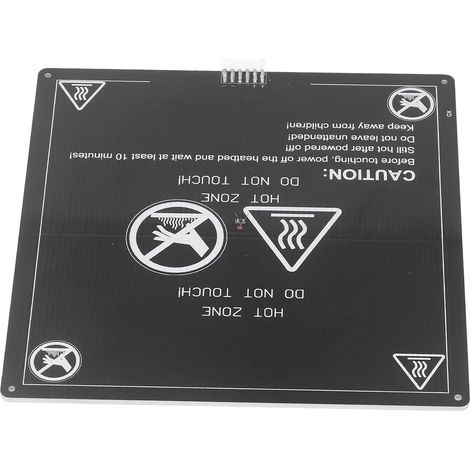 Plateau chauffant imprimante 3D 220x220mm épaisseur 3mm lit chaud aluminium avec câble 90cm 12V CC (1/5)