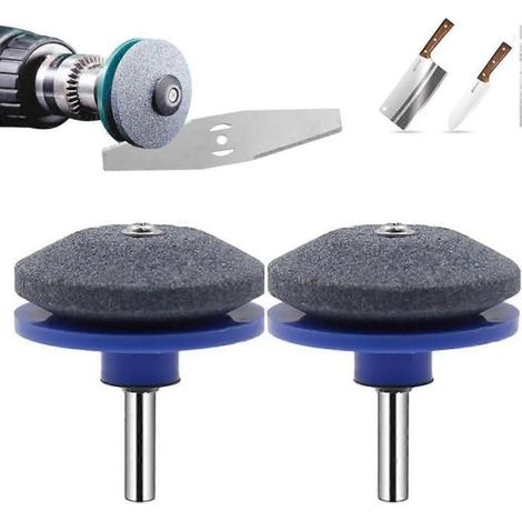 Affûteur De Lame De Tondeuse - Pour Perceuse Électrique Ou Manuelle - Compatible Tondeuses À Gazon Et Outils Tranchants - Lot De 2 Pièces (1/2)
